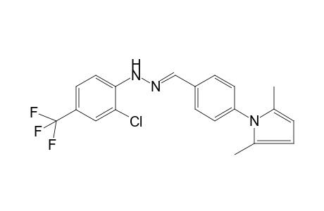 2-Chloranyl-N-[(E)-[4-(2,5-dimethylpyrrol-1-yl)phenyl]methylideneamino]-4-(trifluoromethyl)aniline