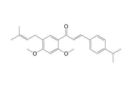 (E)-1-[2,4-dimethoxy-5-(3-methylbut-2-enyl)phenyl]-3-(4-isopropylphenyl)prop-2-en-1-one