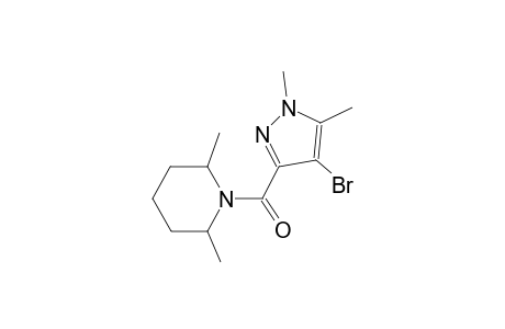 1-[(4-bromo-1,5-dimethyl-1H-pyrazol-3-yl)carbonyl]-2,6-dimethylpiperidine