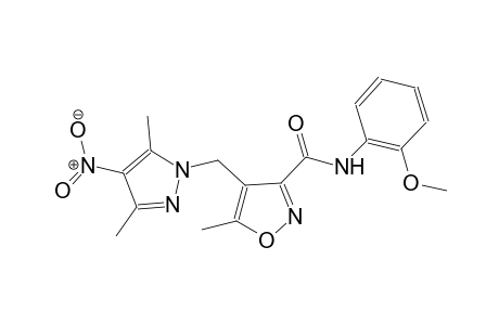 4-[(3,5-dimethyl-4-nitro-1H-pyrazol-1-yl)methyl]-N-(2-methoxyphenyl)-5-methyl-3-isoxazolecarboxamide