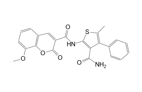 N-[3-(aminocarbonyl)-5-methyl-4-phenyl-2-thienyl]-8-methoxy-2-oxo-2H-chromene-3-carboxamide
