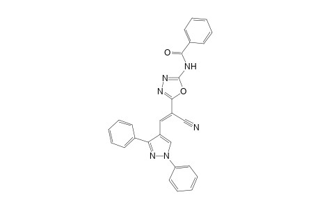 N-(5-(1-cyano-2-(1,3-diphenyl-1H-pyrazol-4-yl)vinyl)-1,3,4-oxadiazol-2-yl)benzamide