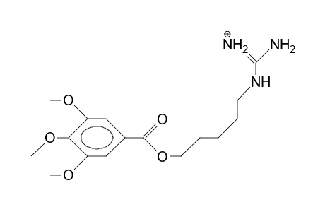 3,4,5-Trimethoxy-benzoic acid, 5-guanidino-pentyl ester cation