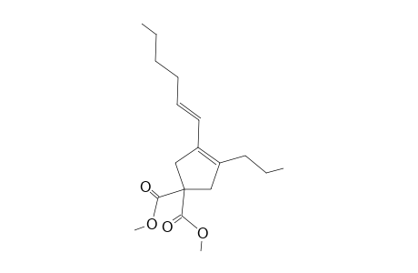 3-[(E)-hex-1-enyl]-4-propyl-cyclopent-3-ene-1,1-dicarboxylic acid dimethyl ester