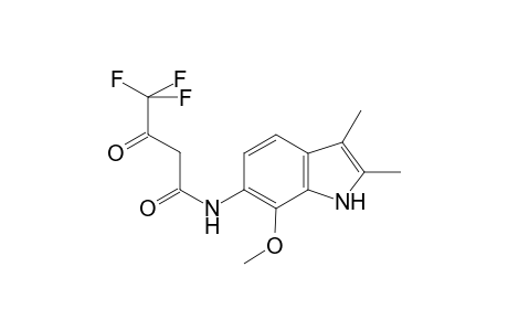 4,4,4-Triftuoro-3-oxo-N-(2,3-dimethyl-7-methoxy-1H-indol-6-yl)-butanamide