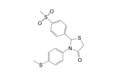 2-(4-(methylsulfonyl)phenyl)-3-(4-(methylthio)phenyl)thiazolidin-4-one