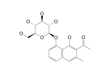6-METHYL-7-ACETYL-1,8-DIHYDROXY-NAPHTHALENE-1-O-BETA-D-GLUCOPYRANOSIDE