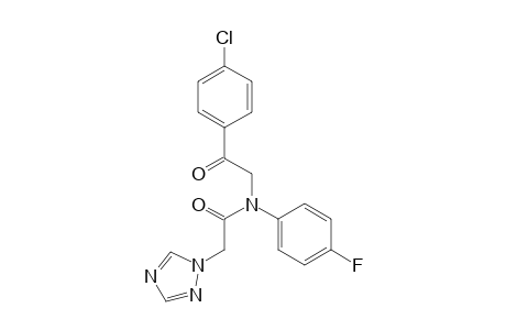 N-(2-(4-chlorophenyl)-2-oxoethyl)-N-(4-fluorophenyl)-2-(1H-1,2,4-triazol-1-yl)acetamide