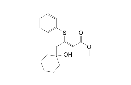 Methyl 4-(1-hydroxy-1-cyclohexyl)-3-(phenylthio)but-2-enoate