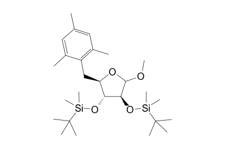 ((3S,4R,5R)-2-methoxy-5-(2,4,6-trimethylbenzyl)tetrahydrofuran-3,4-diyl)bis(oxy)bis(tert-butyldimethylsilane)