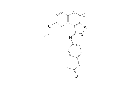 N-(4-{[(1Z)-8-ethoxy-4,4-dimethyl-4,5-dihydro-1H-[1,2]dithiolo[3,4-c]quinolin-1-ylidene]amino}phenyl)acetamide
