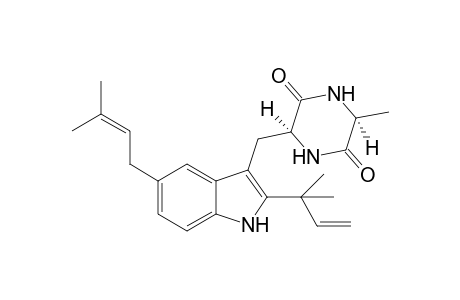 Tardioxopiperazine A [cyclo-L-alanyl-5-isopentenyl-2-(1',1'-dimethylallyl)-L-tryptophan)]