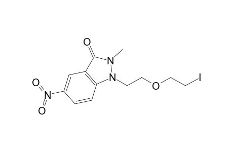 5-(2-Methyl-5-nitro-3-oxo-1,2-dihydro-3H-indazol-1-yl)-3-oxapentyl iodide