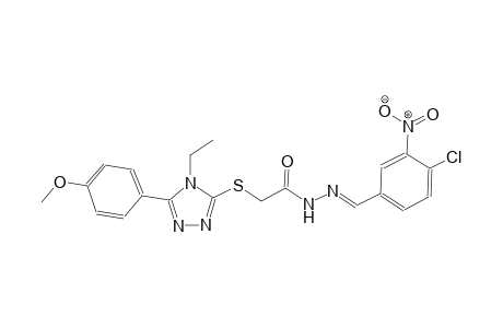N'-[(E)-(4-chloro-3-nitrophenyl)methylidene]-2-{[4-ethyl-5-(4-methoxyphenyl)-4H-1,2,4-triazol-3-yl]sulfanyl}acetohydrazide