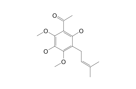 2,5-DIHYDROXY-4,6-DIMETHOXY-3-(3-METHYL-2-BUTENYL)-ACETOPHENONE