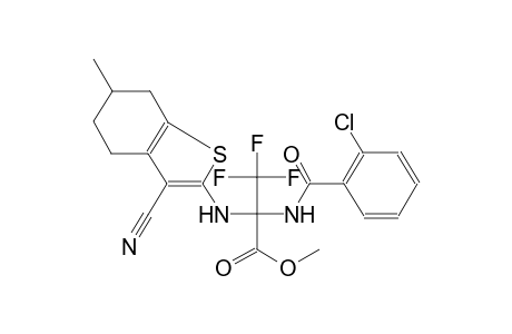 alanine, N-(2-chlorobenzoyl)-2-[(3-cyano-4,5,6,7-tetrahydro-6-methylbenzo[b]thien-2-yl)amino]-3,3,3-trifluoro-, methyl ester