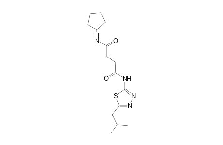 N~1~-cyclopentyl-N~4~-(5-isobutyl-1,3,4-thiadiazol-2-yl)succinamide