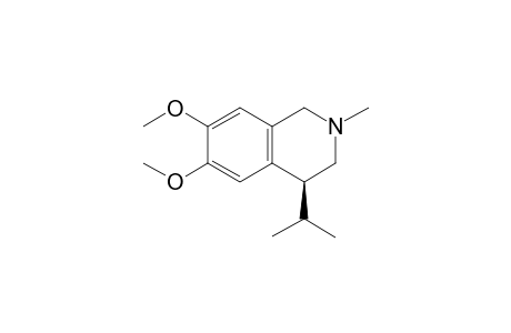(4S)-(+)-6,7-Dimethoxy-4-(2-methylethyl)-N-methyl-1,2,3,4-tetrahydroisoquinoline