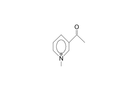 1-Methyl-3-acetyl-pyridinium cation