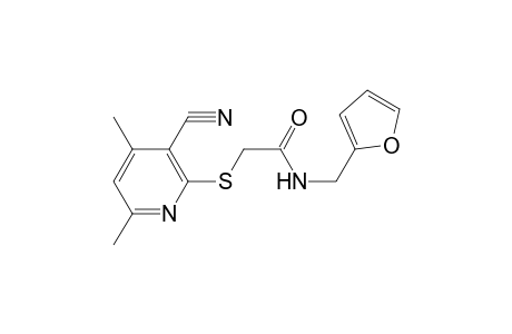 2-(3-cyano-4,6-dimethyl-pyridin-2-yl)sulfanyl-N-(furan-2-ylmethyl)ethanamide