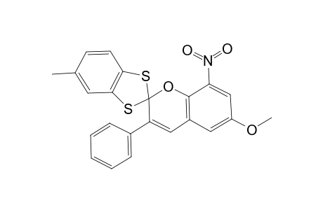 2,3(3-Methylbenzo)-8,9-(1-nitro-3-methoxybenzo)-6-phenyl-1,4-dithio-10-O-spiro(4,5)dec-6-ene