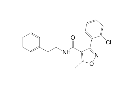 3-(o-chlorophenyl)-5-methyl-N-phenethyl-4-isoxazolecarboxamide