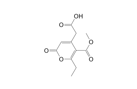 2H-Pyran-4-acetic acid, 6-ethyl-5-(methoxycarbonyl)-2-oxo-