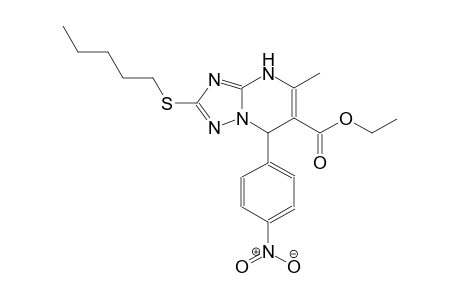 [1,2,4]triazolo[1,5-a]pyrimidine-6-carboxylic acid, 4,7-dihydro-5-methyl-7-(4-nitrophenyl)-2-(pentylthio)-, ethyl ester