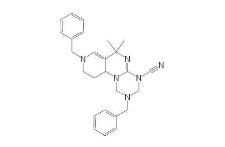 1H-Pyrido[3',4':5,6]pyrimido[1,2-a][1,3,5]triazine, 4-cyano-2,3,4,6,8,9,10,10a-octahydro-6,6-dimethyl-2,8-bis(phenylmethyl)-