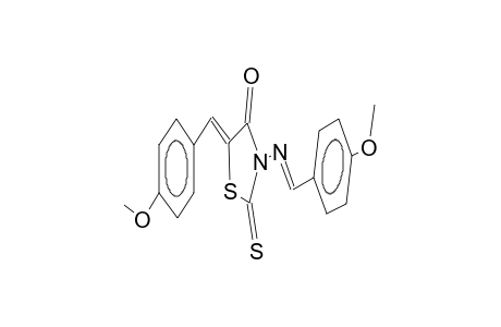 5-(4-methoxyphenylmethylidene)-3-(4-methoxyphenylmethylideneamino)-1,3-thiazolidin-2-thione-4-one