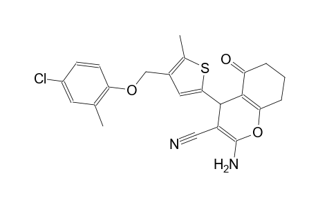 2-amino-4-{4-[(4-chloro-2-methylphenoxy)methyl]-5-methyl-2-thienyl}-5-oxo-5,6,7,8-tetrahydro-4H-chromene-3-carbonitrile
