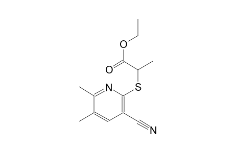 ethyl 2-[(3-cyano-5,6-dimethyl-2-pyridinyl)sulfanyl]propanoate