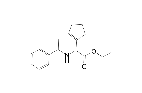 2-(1-cyclopentenyl)-2-(1-phenylethylamino)acetic acid ethyl ester