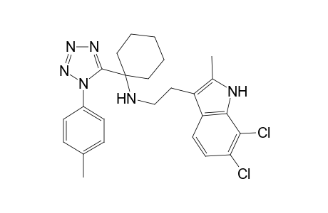 2-(6,7-dichloro-2-methyl-1H-indol-3-yl)ethyl-[1-[1-(p-tolyl)tetrazol-5-yl]cyclohexyl]amine