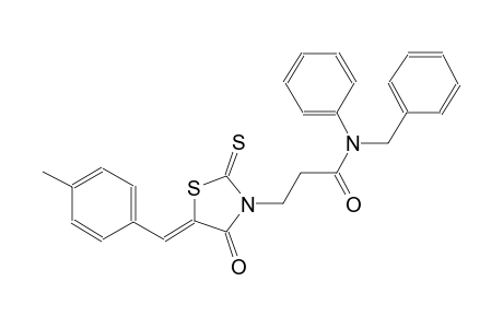 N-benzyl-3-[(5Z)-5-(4-methylbenzylidene)-4-oxo-2-thioxo-1,3-thiazolidin-3-yl]-N-phenylpropanamide