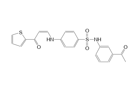 N-(3-acetylphenyl)-4-{[(1Z)-3-oxo-3-(2-thienyl)-1-propenyl]amino}benzenesulfonamide