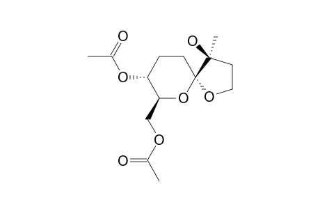 SPIRO-1-2'-[3'-METHYL-3'-TETRAHYDROFURANOL]-4,6-DI-O-ACETYL-2,3-DIDEOXY-ALPHA-D-ERYTHRO-TRANS-HEXOPYRANOSIDE