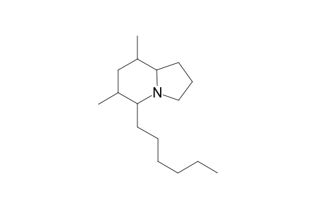 5-Hexyl-6,8-dimethyl-indolizidine