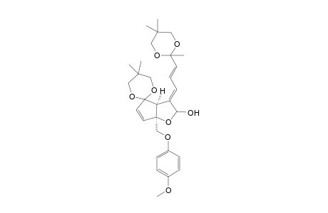 (3aS*,6aS*) [(E)-[3-(2,5,5-Trimethyl-[1,3]dioxan-2-yl)-(E)-allylidene]-6a-(4-methoxyphenoxy-methyl)-5',5'-dimethyl-3a,6a-dihydrospiro[4H-cyclopenta[b]furan-4,2'-[1.3]dioxan]-2-ol