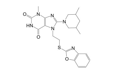 7-[2-(1,3-benzoxazol-2-ylsulfanyl)ethyl]-8-(3,5-dimethyl-1-piperidinyl)-3-methyl-3,7-dihydro-1H-purine-2,6-dione