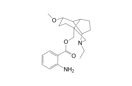 (1R*,4R*,7S*,8S*,9S*)-1-(2'-Aminobenzoylmethyl)-3-aza-3-ethyl-9-methoxytricyclo[5.4.0.0(4,8)]undecane