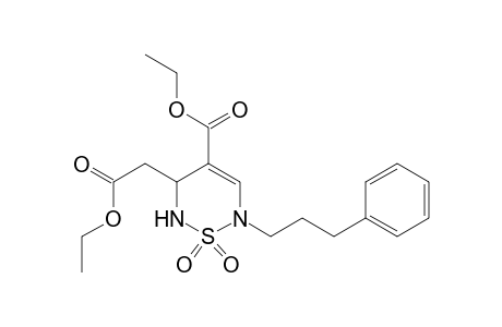 3-(2-Ethoxy-2-keto-ethyl)-1,1-diketo-6-(3-phenylpropyl)-2,3-dihydro-1,2,6-thiadiazine-4-carboxylic acid ethyl ester