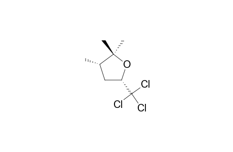2,2,3-Trimethyl-5-trichloromethyl-tetrahydrofuran-(cis)