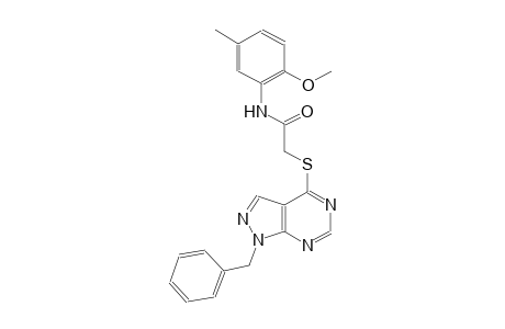 2-[(1-benzyl-1H-pyrazolo[3,4-d]pyrimidin-4-yl)sulfanyl]-N-(2-methoxy-5-methylphenyl)acetamide