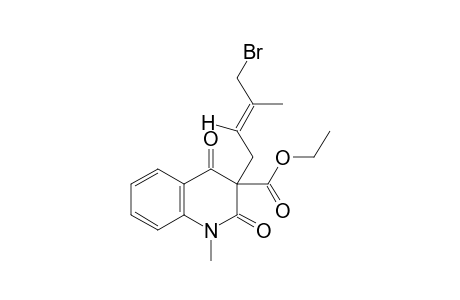 ETHYL-(E)-3-(4-BROMO-3-METHYL-2-BUTENYL)-1,2,3,4-TETRAHYDRO-1-METHYL-2,4-DIOXO-3-QUINOLINECARBOXYLATE