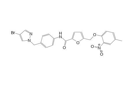 N-{4-[(4-bromo-1H-pyrazol-1-yl)methyl]phenyl}-5-[(4-methyl-2-nitrophenoxy)methyl]-2-furamide