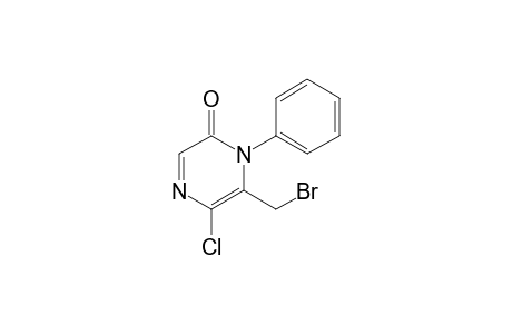 6-(bromomethyl)-5-chloranyl-1-phenyl-pyrazin-2-one