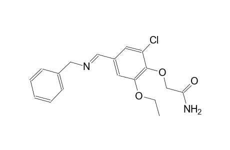 2-[2-chloro-6-ethoxy-4-((E)-{[(E)-phenylmethyl]imino}methyl)phenoxy]acetamide
