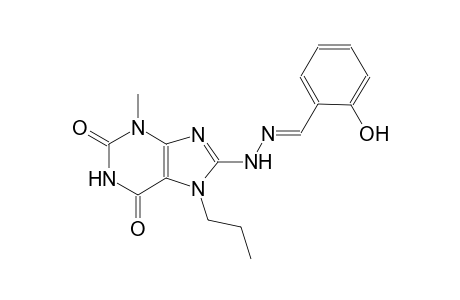 2-hydroxybenzaldehyde (3-methyl-2,6-dioxo-7-propyl-2,3,6,7-tetrahydro-1H-purin-8-yl)hydrazone
