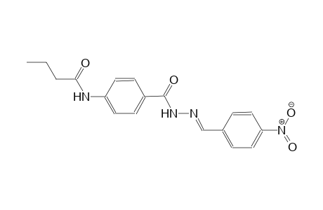 benzoic acid, 4-[(1-oxobutyl)amino]-, 2-[(E)-(4-nitrophenyl)methylidene]hydrazide